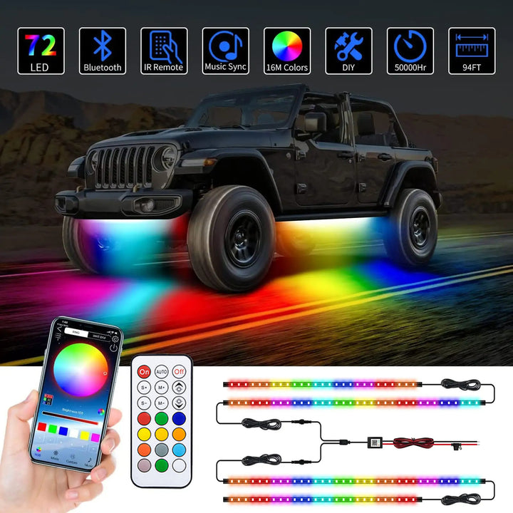 RGB Car Backlight 12V LED Ambiance Light Strip