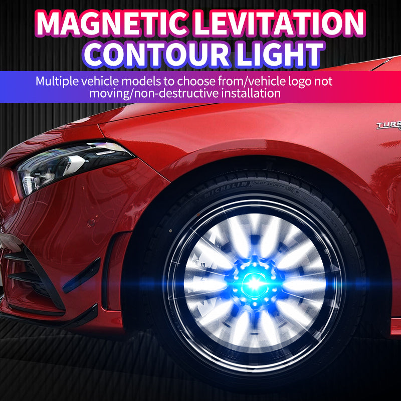 LED car hub cover magnetic levitation light