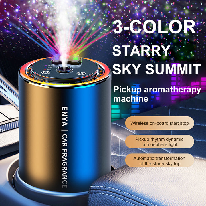 RGB starry sky top three-in-one car aromatherapy