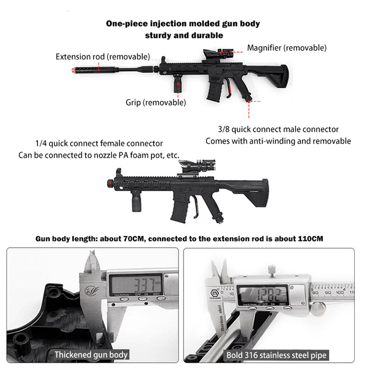 High pressure car wash water gun