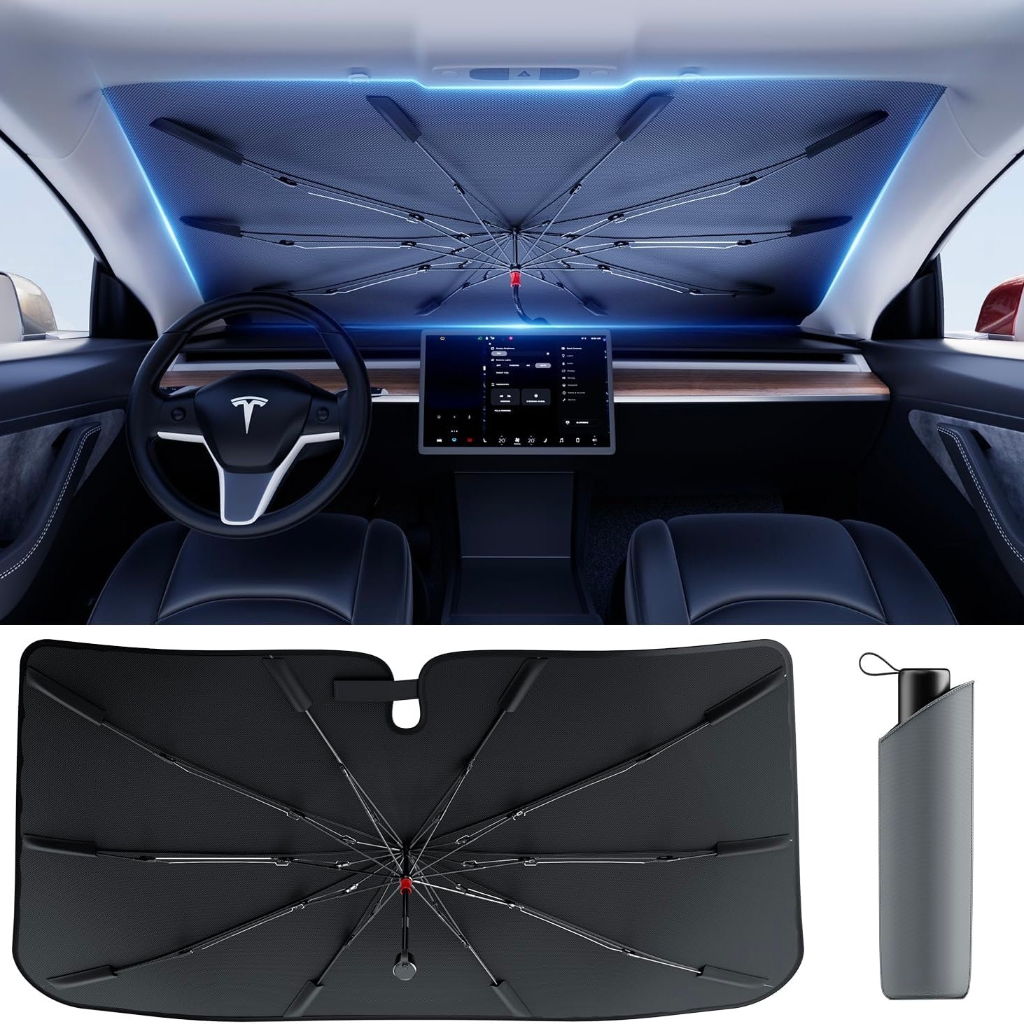 【2024】 Upgraded Version]Universal size car sunshade