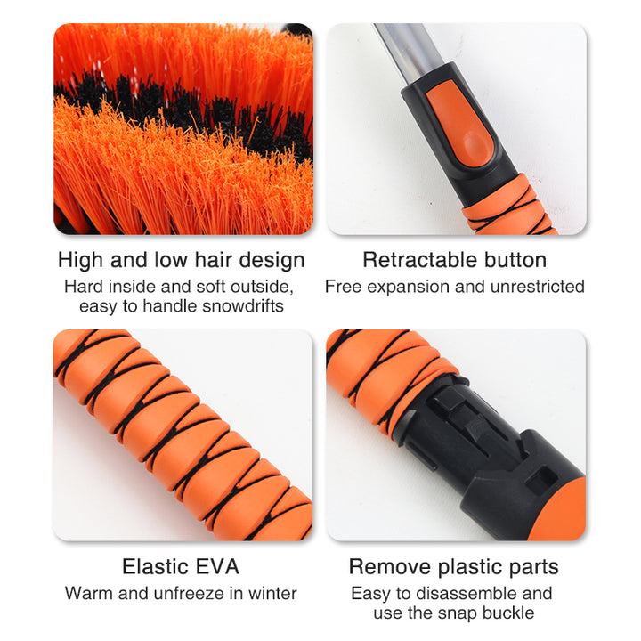 Three-in-one multifunctional snow removal brush for car and home use