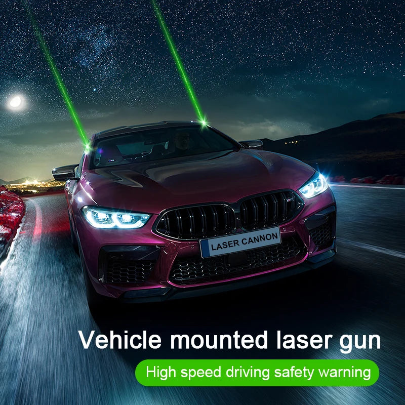 Vehicle-mounted early warning and anti-collision laser cannon