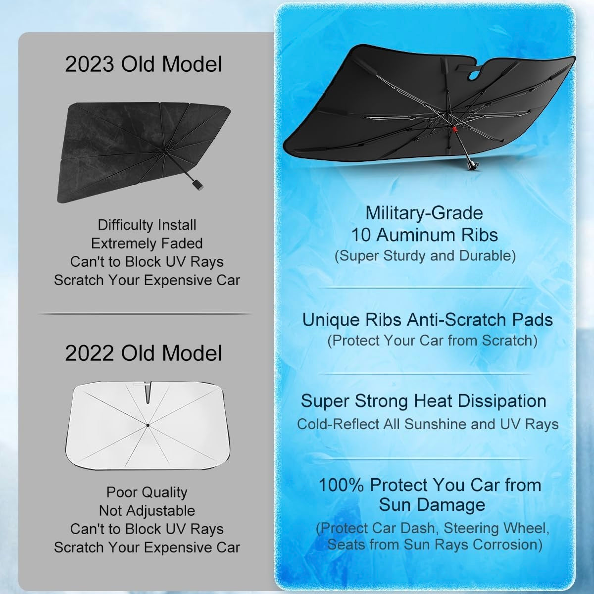 【2024】 Upgraded Version]Universal size car sunshade